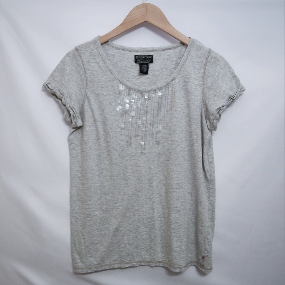 Polo Jeans Co. Women's Sequin T-Shirt Sz Medium